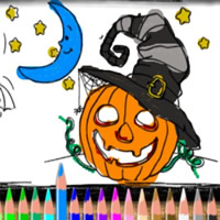 Pintar Desenhos de Halloween Online em COQUINHOS